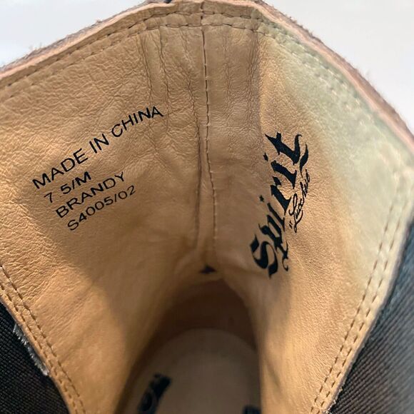 Lucchese Women's Spirit Gray Brandy Calf‎ Short Riding Western Boots Size 7.5 M - Picture 13 of 13